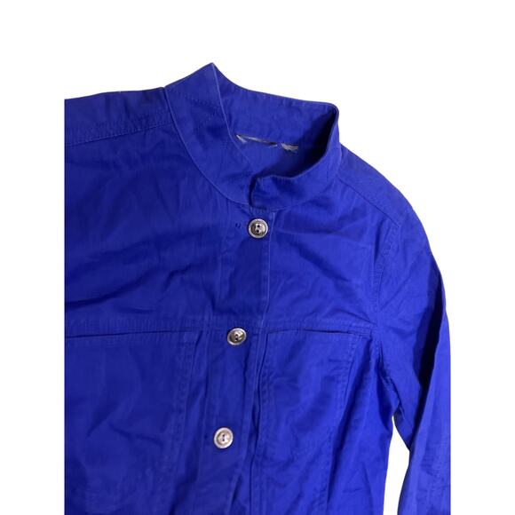 Purple Denim Jean Jacket Women’s Medium Metallic Buttons, Retro Y2K Style - Picture 2 of 4